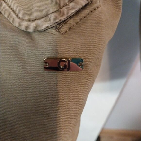 VTG Gaudi Jeans Women's Utility Parka Coat Sz 40 (M) Taupe Military Inspired - Picture 14 of 16